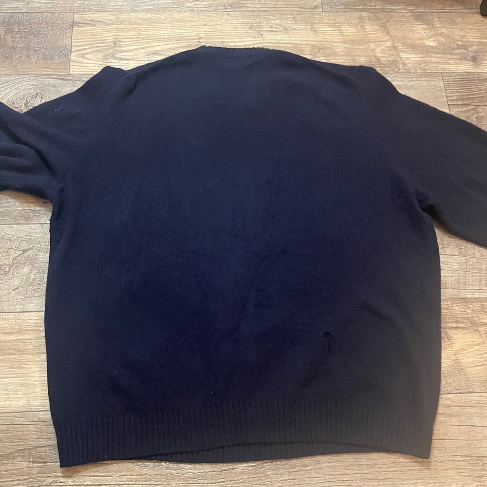 Brooks Brothers‎ 346 Mens Navy Lambswool Cashmere Sweater Crewneck XL - Picture 7 of 11